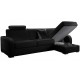 Canapé d'angle convertible réversible en cuir noir - Dream Marie