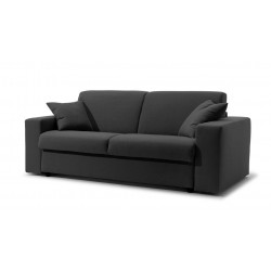 Canapé lit microfibre noir