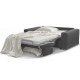 Canapé lit microfibre gris foncé