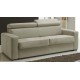 Canapé convertible microfibre beige 2 places et 3 places