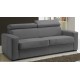 Canapé convertible microfibre gris 2 places et 3 places lit 120 / 140 cm
