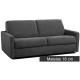 Canapé convertible microfibre gris foncé matelas 18 cm