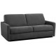 Canapé convertible microfibre gris foncé matelas 18 cm