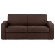 Canapé convertible tissu marron 2 places