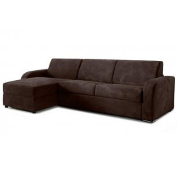 Canapé d'angle rapido microfibre marron, ouverture express angle réversible Canapé d'angle rapido microfibre marron, ouverture express angle réversible