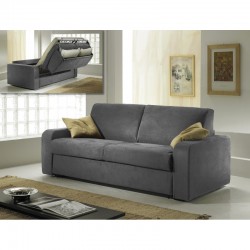 Canapé convertible microfibre gris pas cher