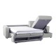 Canapé angle convertible réversible microfibre gris clair fabrication italienne