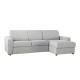 Canapé angle convertible réversible microfibre gris clair fabrication italienne