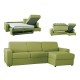 Canapé lit angle réversible microfibre vert