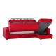 Canapé lit angle réversible microfibre rouge