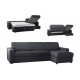 Canapé d'angle convertible réversible microfibre gris foncé