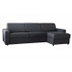 Canapé d'angle convertible réversible microfibre gris foncé
