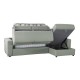 Canapé convertible angle tissu gris clair