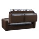 Canapé rapido tissu marron, convertible italien