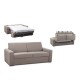 Canapé lit rapido convertible tissu beige