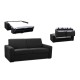 Canapé rapido tissu noir