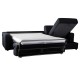 Canapé angle convertible réversible microfibre noire