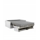 Canapé lit en cuir à ouverture express accoudoirs fins - canapé convertible cuir blanc