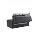 Canapé lit en cuir à ouverture express accoudoirs fins - canapé convertible cuir gris anthracite