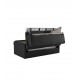 Canapé lit en cuir à ouverture express accoudoirs fins - canapé convertible cuir noir