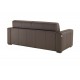 Canapé convertible en cuir marron matelas 14 cm ouverture express