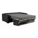 Canapé convertible en cuir noir matelas 14 cm ouverture express