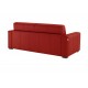 Canapé convertible en cuir rouge matelas 14 cm ouverture express