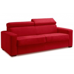 Canapé convertible microfibre rouge 2 places et 3 places