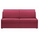 Canapé convertible gain de place accoudoirs extra plats tissu coton bordeaux