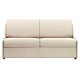 Canapé convertible gain de place accoudoirs extra plats tissu coton crème