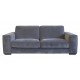 Canapé en tissu microfibre déhoussable sur mesure - tissu gris foncé
