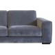 Canapé en tissu microfibre déhoussable sur mesure - tissu gris foncé