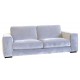 Canapé en tissu microfibre déhoussable sur mesure - tissu gris clair
