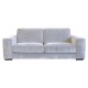 Canapé en tissu microfibre déhoussable sur mesure - tissu gris clair
