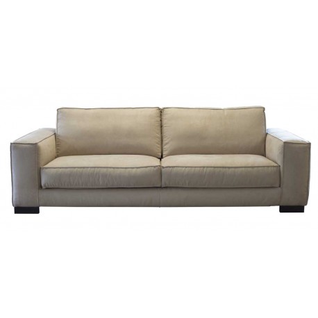 Canapé en tissu microfibre déhoussable sur mesure - tissu beige