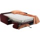 Canapé convertible rapido en tissu bordeaux