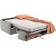 Canapé convertible rapido en tissu gris clair
