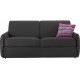 Canapé convertible rapido en tissu gris anthracite