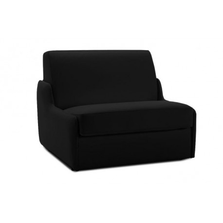 Fauteuil lit rapido gain de place en tissu microfibre noir