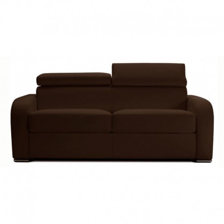 Canapé lit convertible couchage quotidien marron