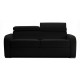 Canapé lit convertible couchage quotidien noir