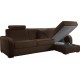Canapé d'angle convertible réversible en cuir marron - Dream Marie