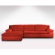 Canapé d'angle cuir rouge Adrano Glamour - haut de gamme italien Verysofa