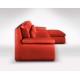 Canapé d'angle cuir rouge Adrano Glamour - haut de gamme italien Verysofa