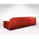 Canapé d'angle cuir rouge Adrano Glamour - haut de gamme italien Verysofa