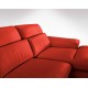 Canapé d'angle cuir rouge Adrano Glamour - haut de gamme italien Verysofa
