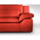 Canapé d'angle cuir rouge Adrano Glamour - haut de gamme italien Verysofa
