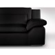 Canapé d'angle cuir noir Adrano Glamour - haut de gamme italien Verysofa