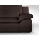 Canapé d'angle grande méridienne en cuir marron - haut de gamme Italien Glamour Verysofa