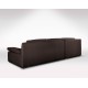 Canapé d'angle grande méridienne en cuir marron - haut de gamme Italien Glamour Verysofa